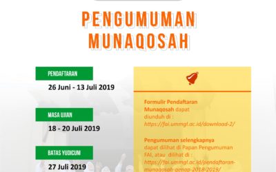 PENDAFTARAN MUNAQOSAH GENAP 2018/2019