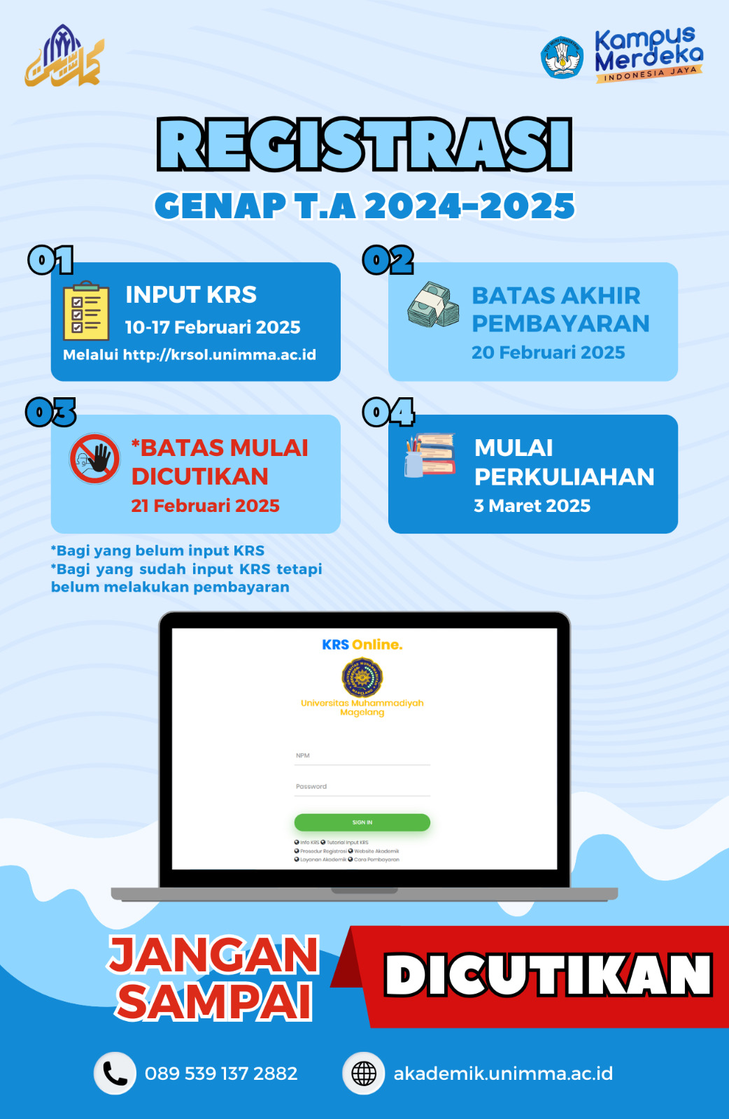 Registrasi Semester Genap 2024-2025